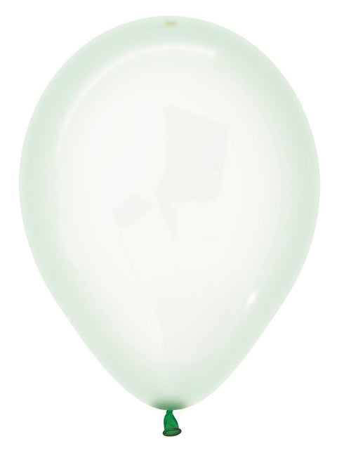 Globos Cristal Verde Pastel 331 30cm 50pcs