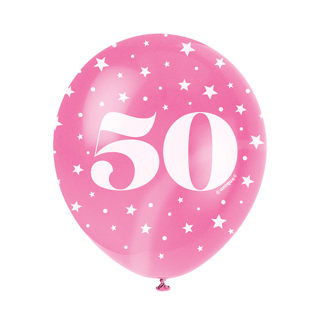 Globos 50 Años Confetti 30cm 5pcs