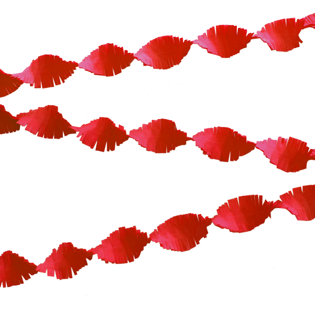 Guirnaldas rojas Crepe 6m