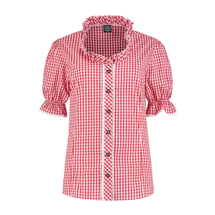 Blusa Roja Blanca Damas Cuadros