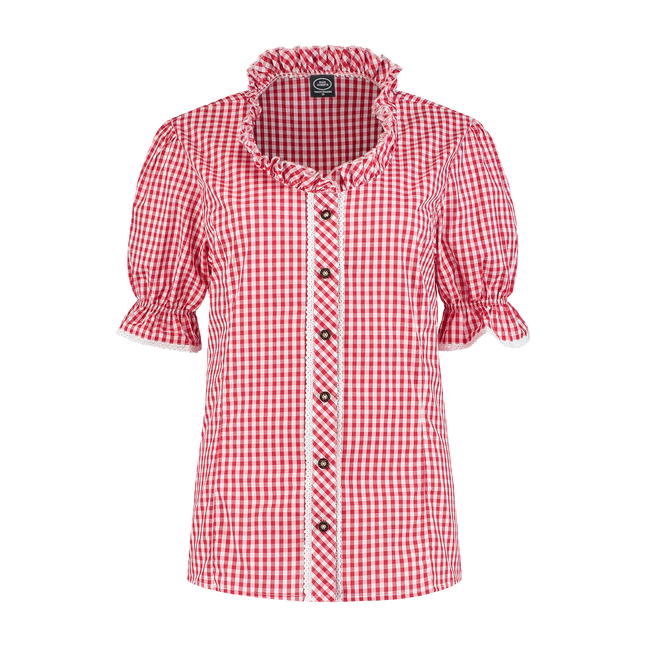 Blusa Roja Blanca Damas Cuadros