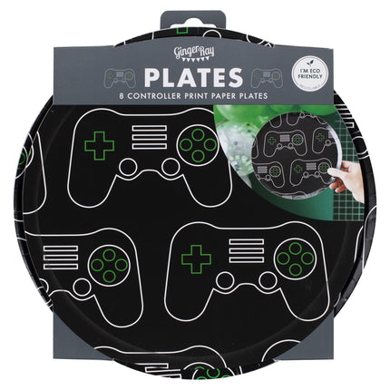 Platos para fiestas de juegos 24cm 8pcs