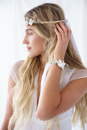 Pulsera Flor Blanca