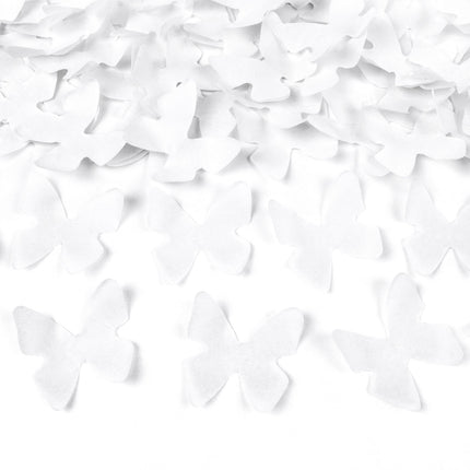 Cañón Confetti Mariposas Blanco 60cm