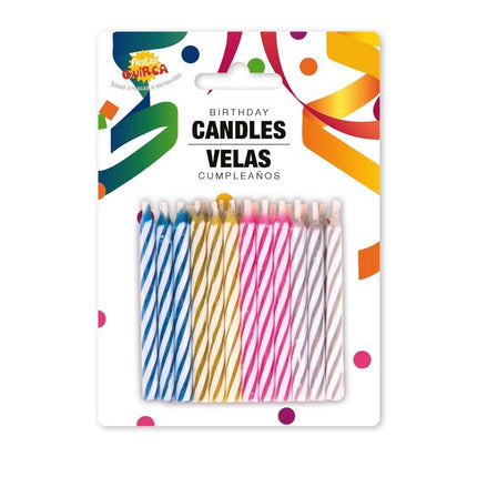 Velas Rayas 5,5cm 24uds.