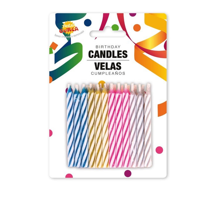 Velas Rayas 5,5cm 24uds.