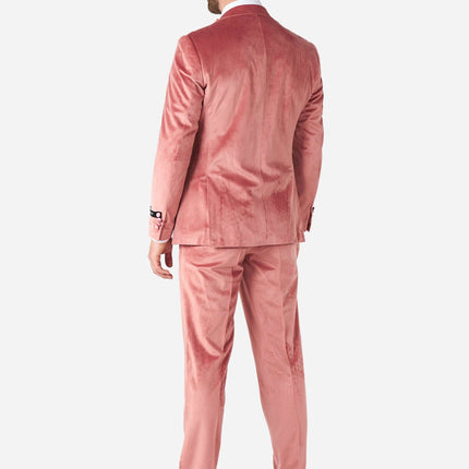 Esmoquin de terciopelo rosa claro para hombre OppoSuits