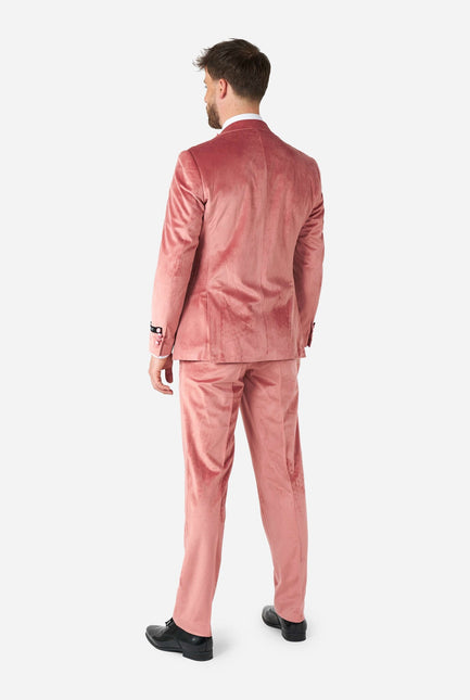 Esmoquin de terciopelo rosa claro para hombre OppoSuits