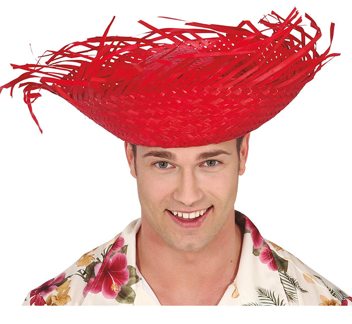 Sombrero de paja Rojo