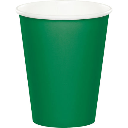 Vasos verdes 256 ml 24 uds.