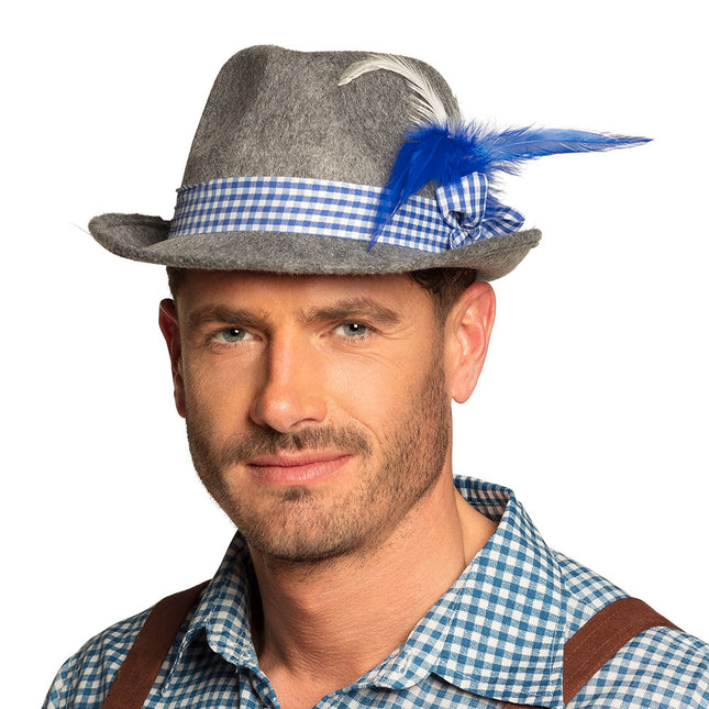 Gorra Oktoberfest Tiroler Gris Azul