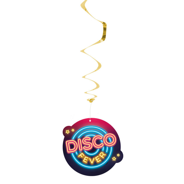 Decoración colgante Disco Fever 85cm 2pcs