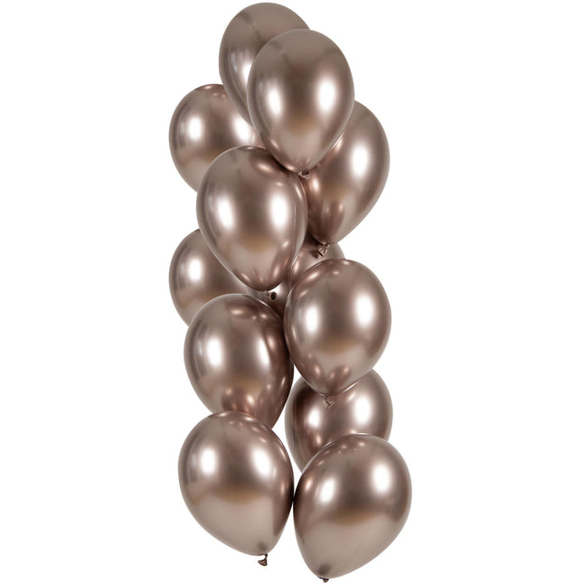 Globos Oro Rosa Cromo 33cm 12pcs