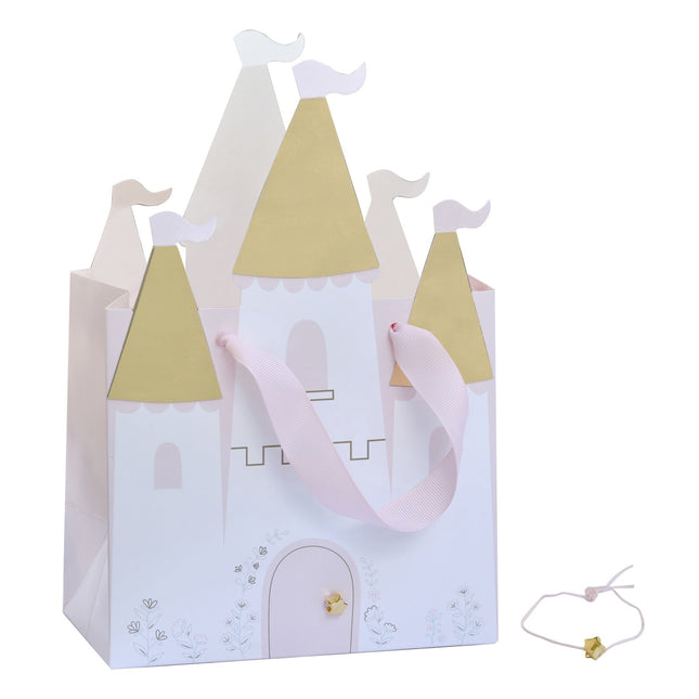 Bolsa de fiesta Princesas Castillo 16.5cm 5pcs