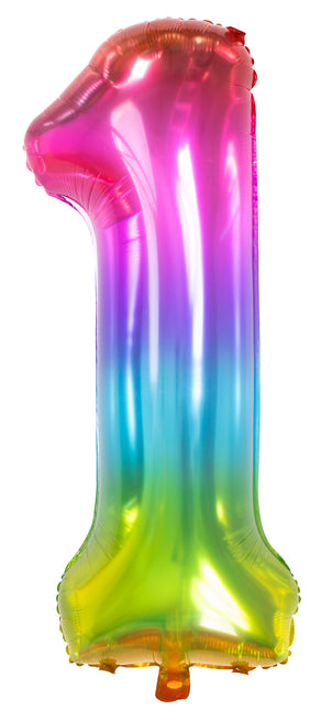 Globo Foil Figura 1 Arco Iris XL 81cm vacío