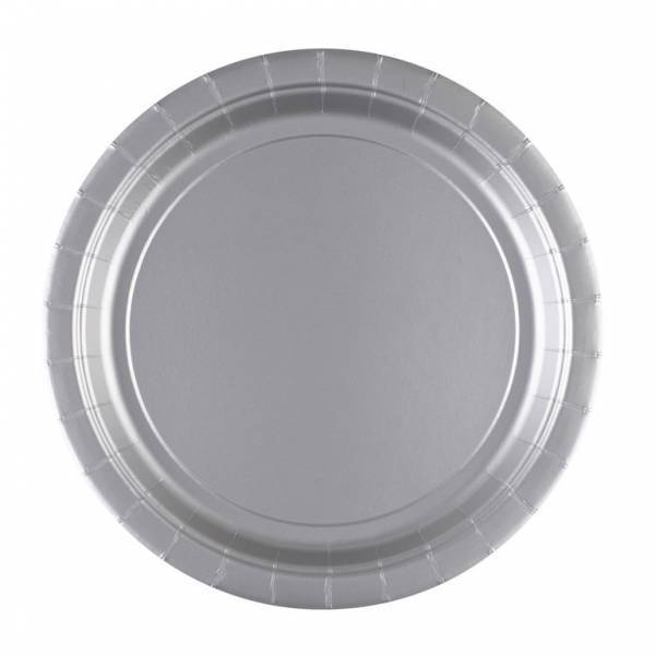 Platos de plata 23cm 8pcs