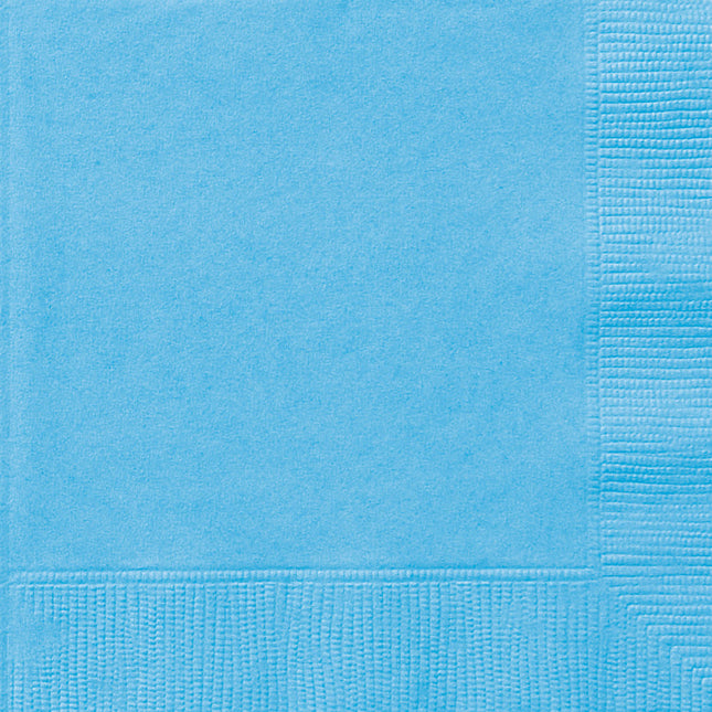 Servilletas azul claro 2 capas 33cm 20uds.