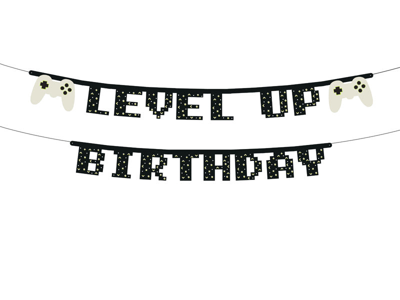 Banderola Fiesta Juegos Level Up Cumpleaños 2.5m