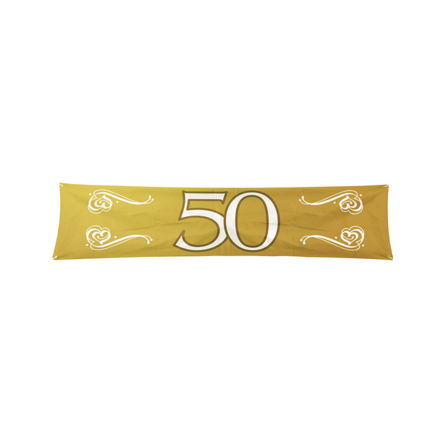 Estandarte 50 Años Oro 1,8m