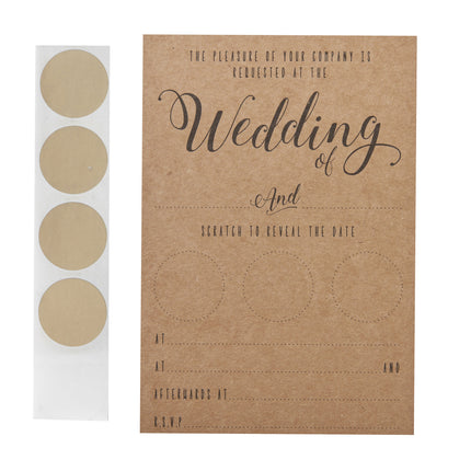 Invitaciones de boda beige 15cm 10pcs