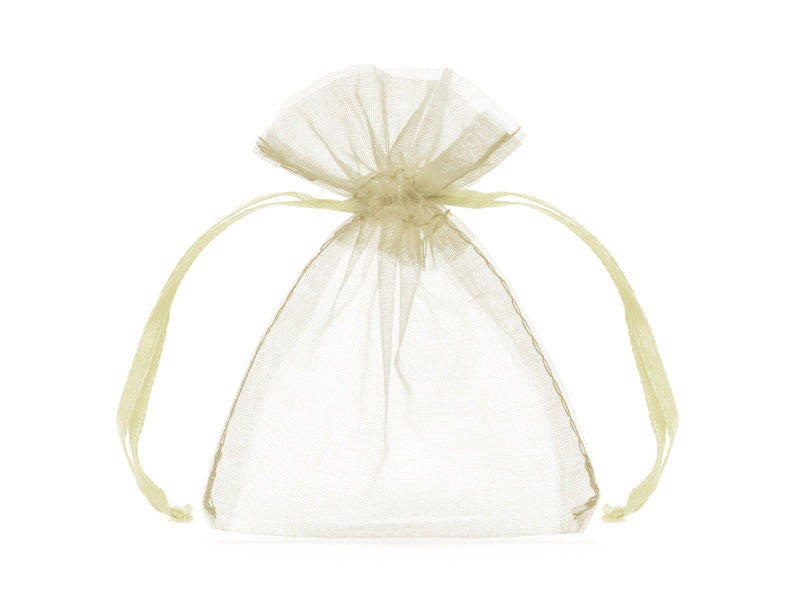 Bolsas de Organza Crema 10cm 10uds