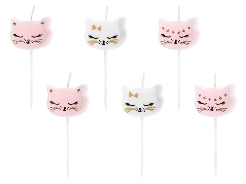 Velas Gato 2cm 6pcs