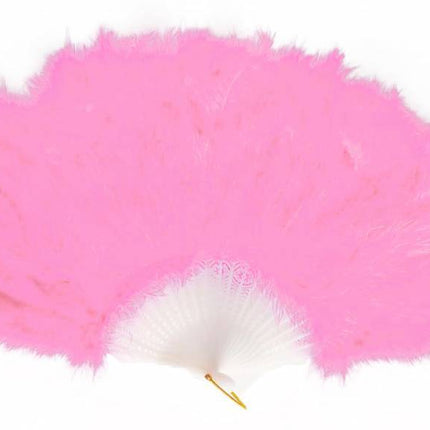 Plumas Abanico Rosa Claro 45cm