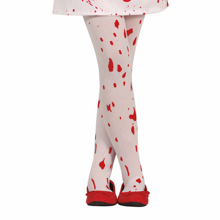 Legging Rojo Blanco Halloween Niño Sangriento