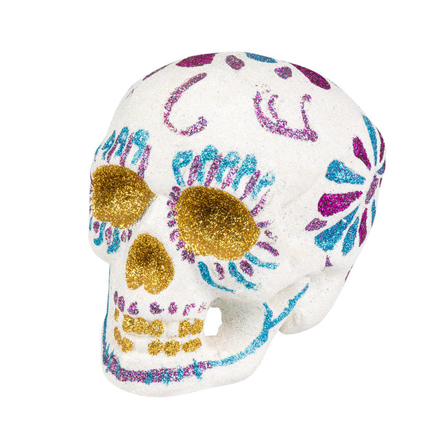 Calavera de Halloween Coloreada 16cm