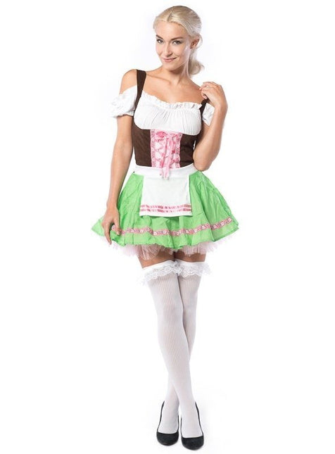 Vestido Dirndl Oktoberfest Verde Claro