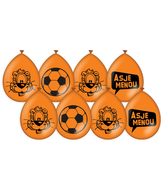 Loeki El León Globos Naranja 30cm 8pcs