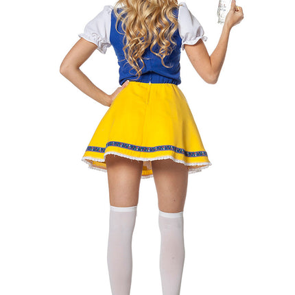 Vestido Dirndl Oktoberfest Amarillo Azul