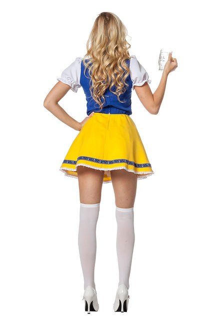 Vestido Dirndl Oktoberfest Amarillo Azul