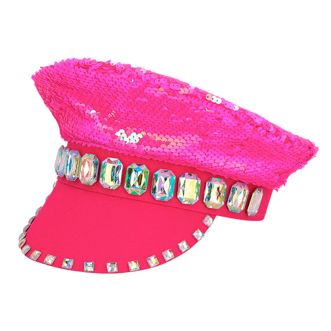 Gorra Rosa Lentejuelas Reversible