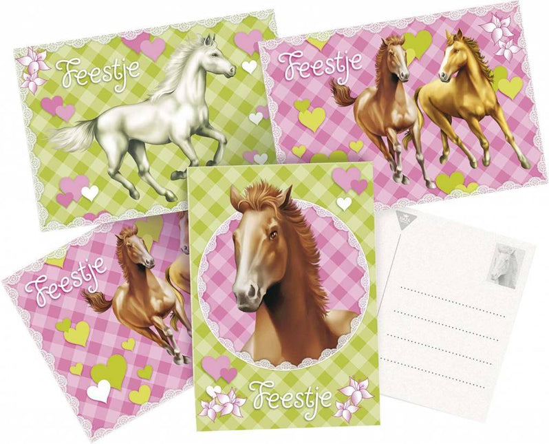 Caballos Invitaciones Fiesta 6pcs