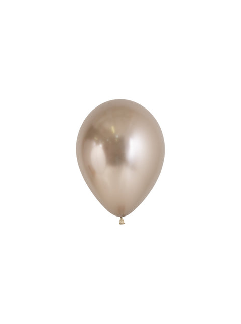 Globos Reflex Champagne 12cm 50pcs