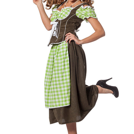 Vestido Dirndl Verde Oktoberfest Damas