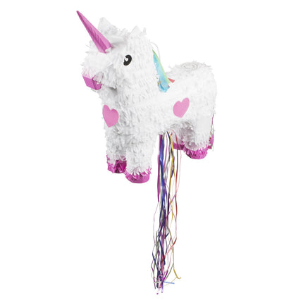 Tira Piñata Unicornio Blanco 47cm