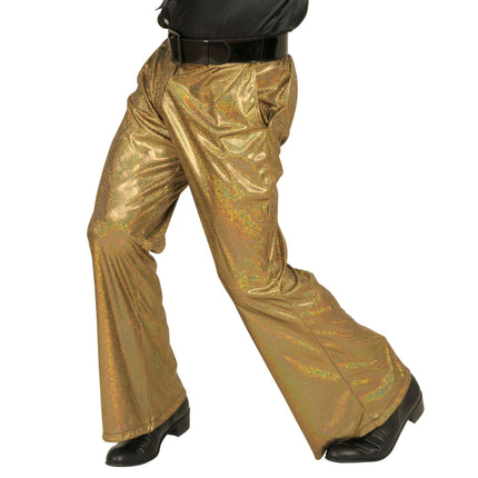 Pantalones Disco 70S Oro Hombre