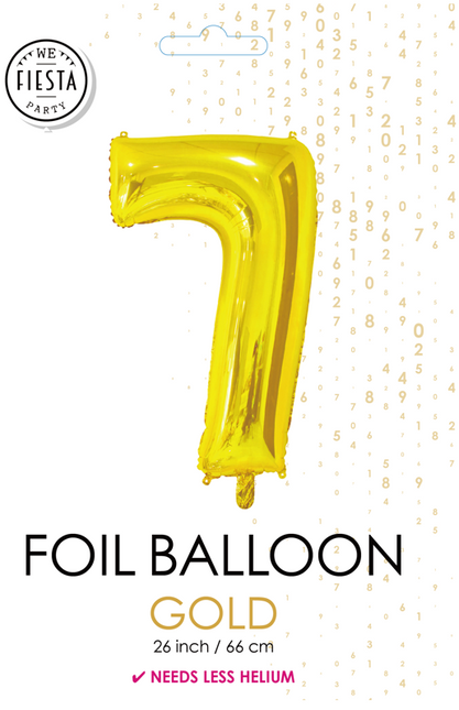 Globo de foil Figura 7 Oro 66cm