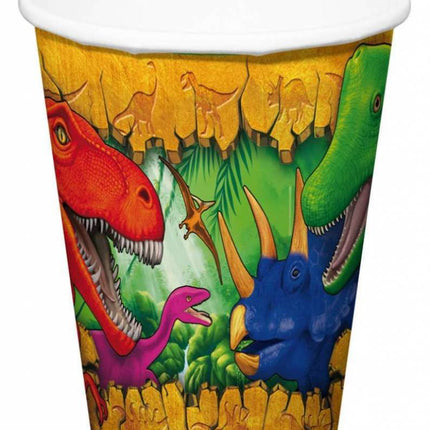 Vasos Dinosaurio Cartón 250ml 6uds.