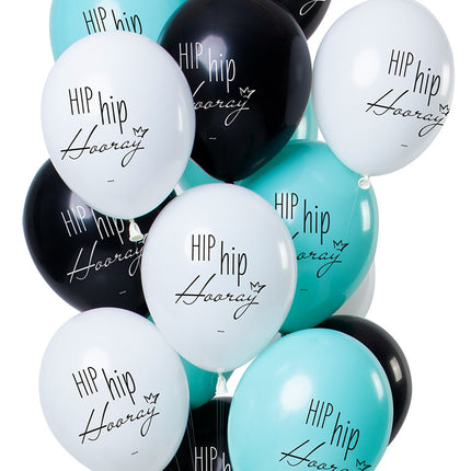 Hip Hip Hooray Globos 30cm 12pcs