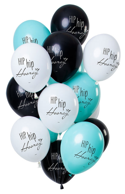 Hip Hip Hooray Globos 30cm 12pcs