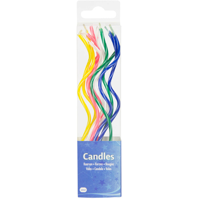 Velas en espiral 15cm 10uds.