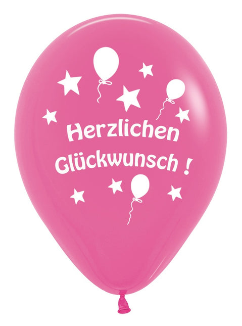 Globos Herzlichen Gluckwunsch Mix 30cm 12pcs