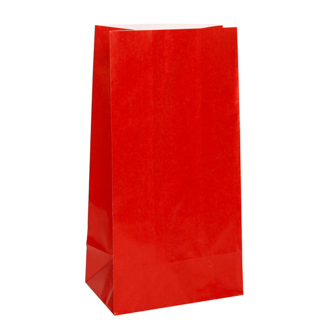 Bolsas de fiesta Rojo 25cm 12uds