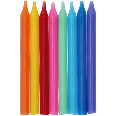 Velas Color Pop 6cm 16 piezas