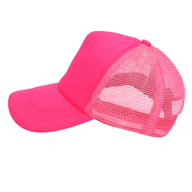 Gorra rosa neón ajustable