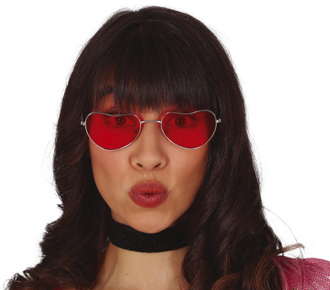 Gafas Corazones Rojo