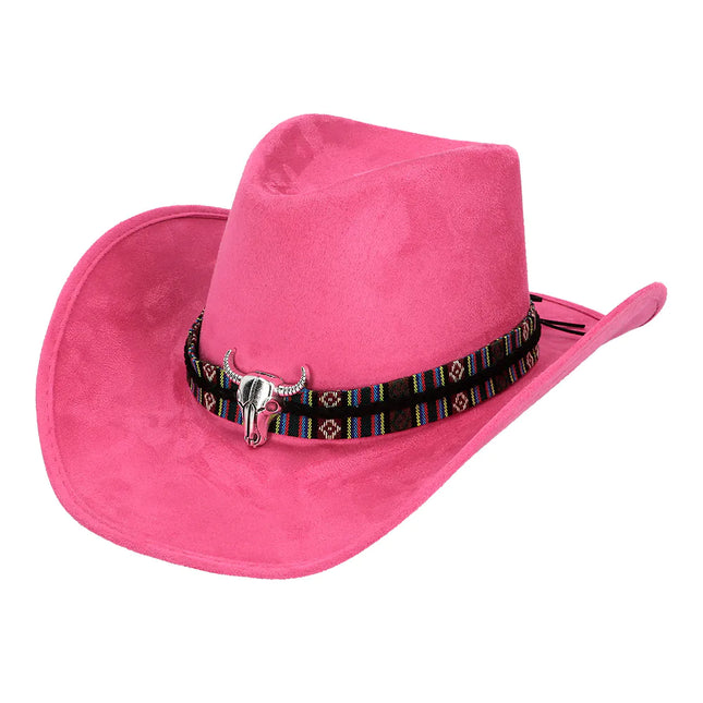 Sombrero Vaquero Rosa Luxe